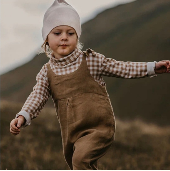 The top tie linen overalls NWT - Picture 3 of 7